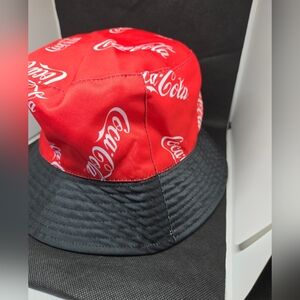 Coca-Cola Logo Coke Official Reversible Bucket Hat; Promo Red/White w/black brim